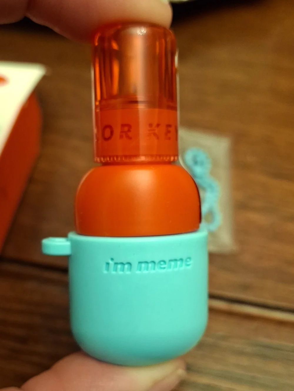 Im Meme Color Key Ring Water Gel Tint - Red Lover Blue Case 2.8g New